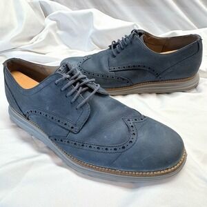 Cole Haan Grand.OS Wingtip Mens‎ Size 11 M Comfort Casual Soft Shoes Navy C26473